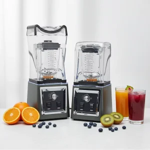 Commercial Heavy Duty Smoothie Maker Blender with 6 Blades 5+ Speeds Low Noise 1.6-2.0L Capacity Electric