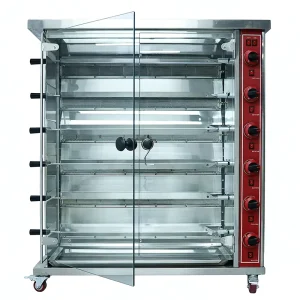 Commercial Heavy duty Vertical Stainless Steel Gas Rotisserie Oven Rotary Roaster Chicken Duck Lamb Restaurant Food Truck Use