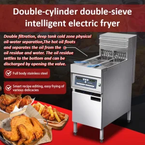 Commercial High-power Stainless Steel Electric Deep Fryer Automatic Lifting Function Temperature Control Oil Filtration
