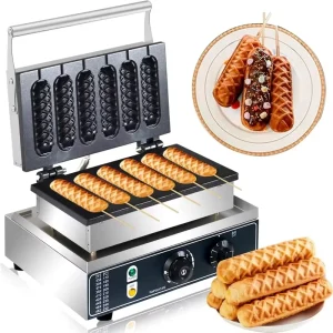 Commercial & Home Dual-use Corn Dog Waffle Stick Machine Stainless Steel Hot Dog Waffle Maker