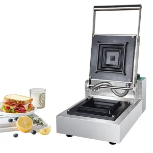 Commercial Hot Sandwich Maker Molten Filling Toaster Breakfast Machine Press Grill Anti Stick Baking Tray Intelligent Timer