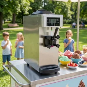 Commercial Hotel Kitchen Countertop Soft Serve Ice Cream Machine 1 Flavor Stainless Steel Ice Cream Machine