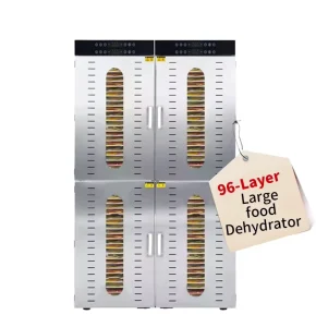 Commercial Household 96D-Tray Food Dehydrator Stainless Steel 8000W Industrial Grade 30~90℃ Temperature Range for Electric