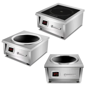 Commercial Household Induction Cooker 380V 6000W Stainless Steel Touch Control High Power Single Burner Cooktop