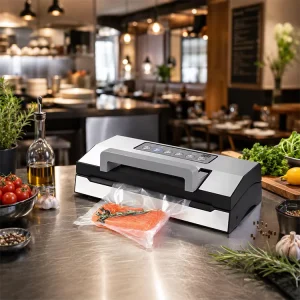 Commercial Household Vacuum Sealer Food Saver 95kpa with Handle Roll Storage for Dry Moist Liquid Food Preservation