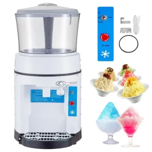 Commercial Ice Crusher Shaver Household & Restaurant Use 1100LBS H 350W Semi Automatic Electric Ice Shaver Stainless Steel Blade