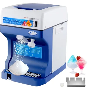 Commercial Ice Shaver Crusher 100kg/min Electric Snow Cone Maker Machine Fully Automatic High Efficiency Household ABS Plastic
