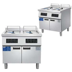 Commercial Induction Deep Fryer Stainless Steel Energy Saving for Fast Food