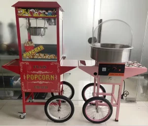 Commercial Industrial Popcorn Making Machine With Cart Large and Small Size Popcorn Machine
