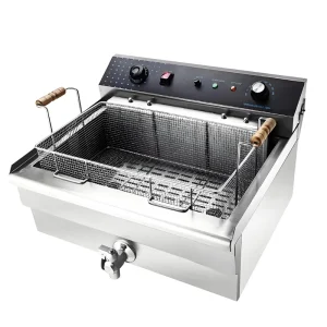 Commercial Kitchen Equipment 30 Liter Deep Fryer Electric Deep Fryer Large Capacity Chicken Popcorn Potato Electric Deep Fryer