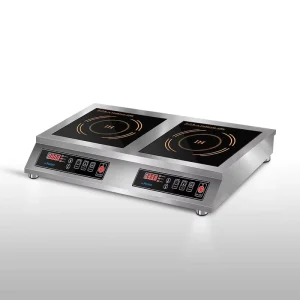 Commercial Kitchen Equipment High Power Induction Cooker Stove Stainless Steel 2 Burners