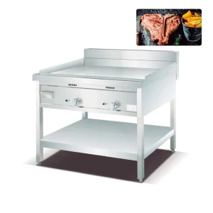 Commercial Kitchen Equipment Restaurant Counter Top Gas Grill Lava Rock BBQ Steak Griddle Electric Powered for Bakery Use