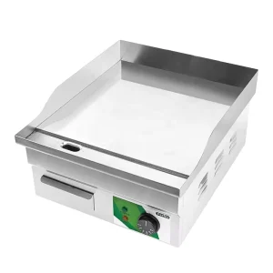 Commercial Kitchen Equipment Stainless Steel Tabletop 400 mm Chrome Grill Board Electric Griddles