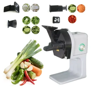 Commercial Kitchen Restaurant Food Processor Machine with Engine 220V 100W Garlic Chipper and Vegetable Chopper