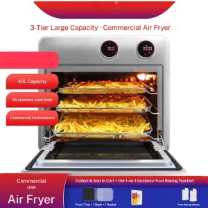 Commercial Large Capacity Air Fryer Oven With Dual Temperature Control for Restaurant Food Service