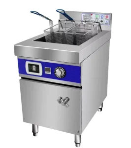 Commercial Large Capacity Electric Deep Fryer Single Tank Double Basket Fast Food Fryer Restaurant Frying Machine