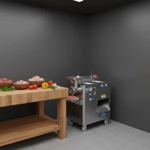 Commercial Meat Grinder Slicer Fully Automatic Multi Functional Stainless Steel High Power Slicing and Chopping Machine
