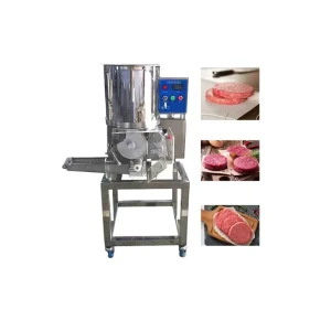 Commercial Meat Patty Press Machine Auto Forming Burger Patty Maker Adjustable Mold High Productivity 2100pcs hour Capacity