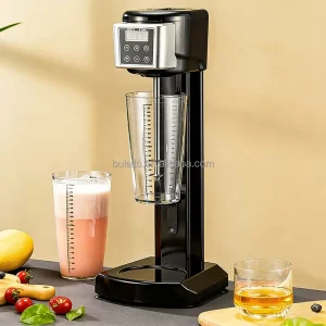 Commercial Milkshake Machine High Efficiency Single Head Milk Foam Blender Smoothie Maker 5+ Speeds One Click Cleaning Household