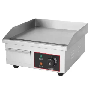 Commercial Mini Electric Griddle 14″ 1700W Countertop Flat Top Griddle Stainless Steel Teppanyaki Grill W Iron Cooking Plate
