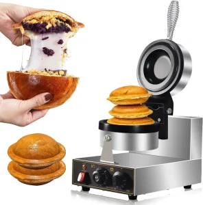 Commercial Mini Waffle Maker Nonstick Sandwich Panini Press Electric 304 Stainless Steel Portable Warmer Gelato