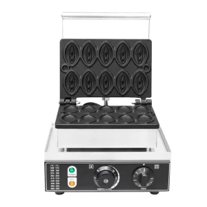 Commercial Modern 10pcs Vagina Shape Stainless Steel Non-Stick Waffle Machine Electric High Efficiency High Easy Clean