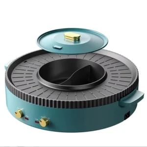 Commercial Modern Half Circle Electric Griddle Plate Non Stick Aluminum Alloy Hot Plate Powder Coating Smokeless Grill