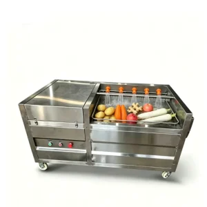 Commercial Multi Functional Vegetable Washer Potato Ginger Peeling Machinery