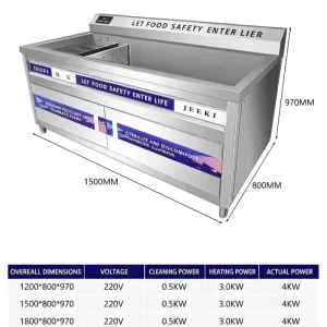 Commercial Multi Functional Vegetable Washer for Efficient and Hygienic Kitchen Cleaning