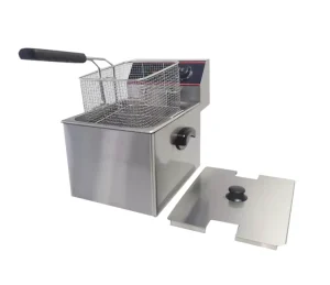 Commercial Multi functional Stainless Steel Countertop Electric Deep Fryer 8L Capacity Single Cylinder for Restaurants Hotels