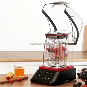 Commercial Multifunctional Blender Heavy Duty Silent Smoothies Maker Mashing 1800W Pure Copper Motor 2L for Milk Tea Dessert