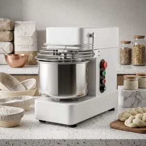 Commercial Multifunctional Dual Motion Dual Speed Button Control Spiral Dough Mixer Stainless Steel Guard Cage for Bakery