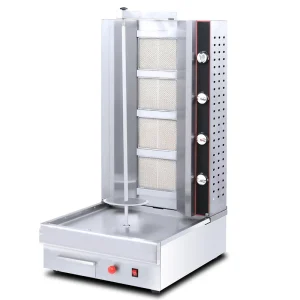 Commercial Multifunctional Gas Freestanding Kebab Shawarma Grill Stainless Steel Non Stick PTFE Household Indoor Use
