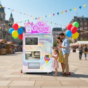 Commercial Naughty Dog New Fully Automatic Soft Ice Cream Machine with Yogurt Nuts Fruit Milk High Efficiency Cold Dessert Maker