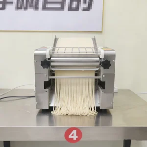 Commercial Pasta Maker Heavy Duty Electric Noodle Machine with Blades Adjustable Dough Thickness SS for Home & Restaurant