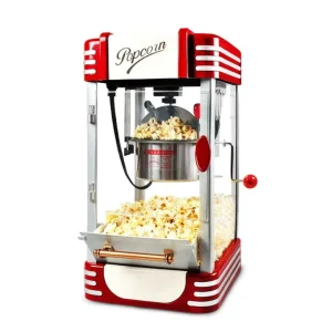 Commercial Popcorn Machine Fully Automatic Hand Cranked Mini Small Children’s Popcorn Machine Ball Shaped Corn Machine