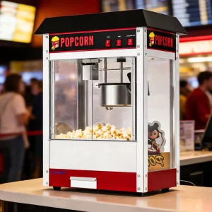 Commercial Popcorn Machine High Output Electric Popcorn Maker for Supermarket Kiosk Fast Production
