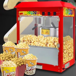 Commercial Popcorn Machine Industrial Stall Electric Heating Automatic Equipment Making Professional Popcorn Machine