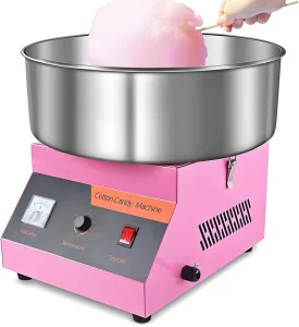 Commercial Portable High-Speed Automatic Pink Cotton Candy Machine Mini Electric 220V