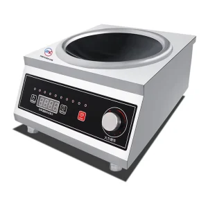 Commercial Portable Stainless Steel Concave Induction Cooker 5000W Single Burner Durable Electric Stove for Professional Kitchen