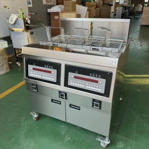 Commercial Restaurant 25+25L Electric Gas Open Deep Fryer with Oil Pan Single Cylinder Large Capacity Home Potato Chips