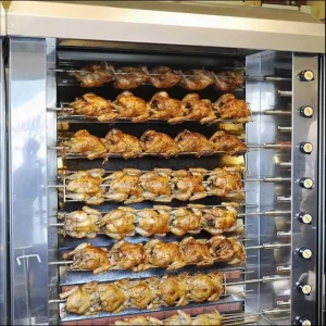 Commercial Rotisserie Electric Gas Chicken Roaster Meat Rotary Grill Rack Machine for Restaurant