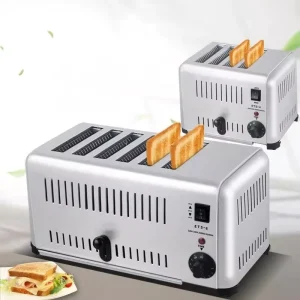 Commercial Sandwich Machine 6 Stainless Steel Electric Bread Maker Pop Up Bread Toaster Suitable for Restaurant