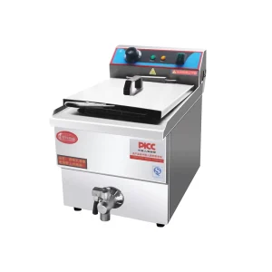 Commercial Single Cylinder Stainless Steel Deep Fryer Electric 3.3KW 220V Easy Cleaning Eco friendly 1 Year Warranty