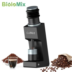 Commercial Single Dose Electric Coffee Grinder 48mm Titanium Conical Burr Zero Retention Stepless Espresso Grinder