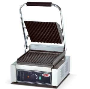 Commercial Single Plate Sandwich Maker Stainless Steel Panini Grill Machine Full Grooved Contact Grill OEM Manufacturer