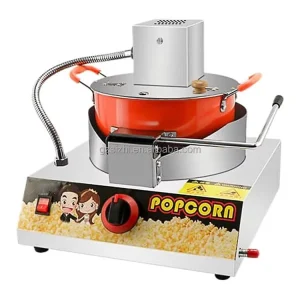 Commercial Single Pot Automatic Pop Corn Maker Gas Popcorn Machine