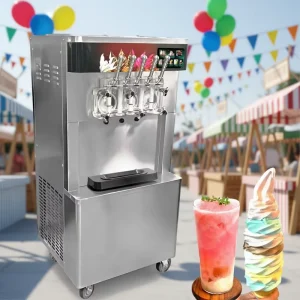 Commercial Slush Smoothies Maker Ice Cream Making Machine 5 Flavors Automatic Soft Serve Yogurt Ice Cream Makers