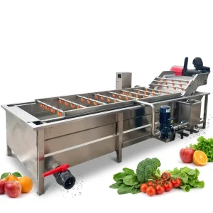 Commercial Small Food Leafy Fruit Clean Washer Air Bubble Vegetable Washing Machine