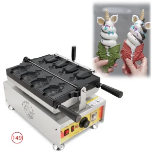 Commercial Snack Open Mouth Fish Waffle Cone Maker Taiyaki Machine for Sale